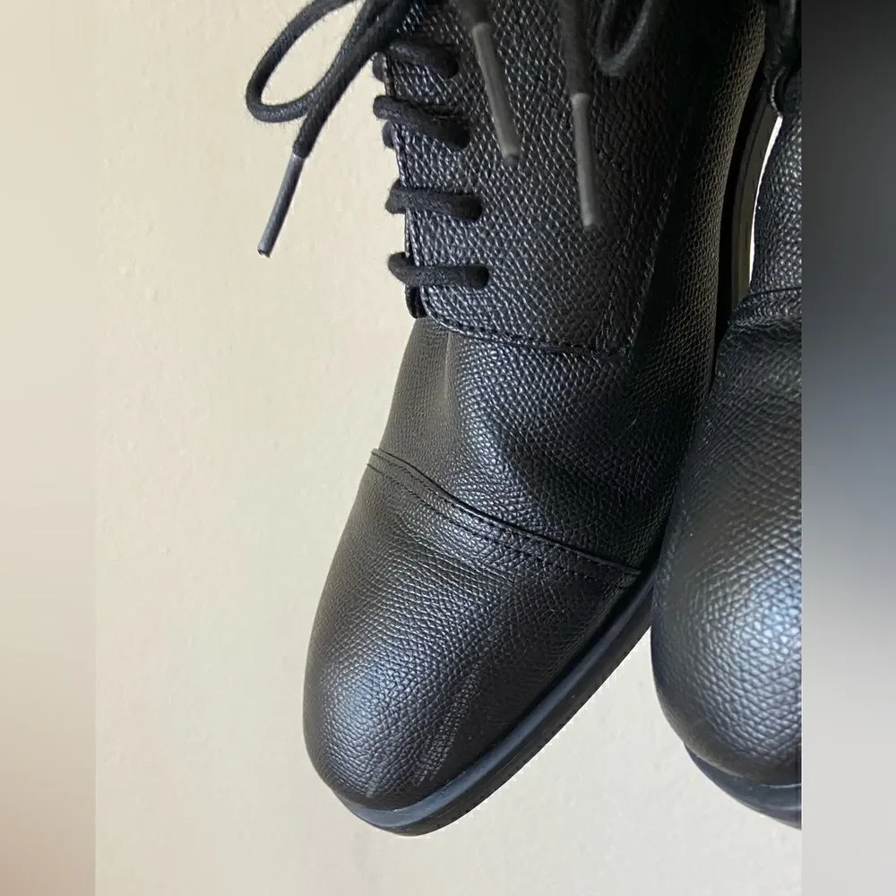 Calvin Klein Conner Small Tumbled Oxford Black Shoe CapToe Size 11.5